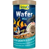 Tetra Wafer Mix - Fischfutter für alle Bodenfische (z.B. Welse) und Krebse, für gesundes Wachstum und eine bessere Widerstandskraft, 1 L