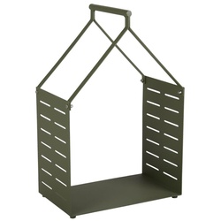 Kaminholzregal Belfort aus Aluminium, Grün