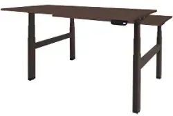 Schaffenburg Dextro Plus Duo Elektrisch Höhenverstellbar Sitz-Stehschreibtisch Rechteckig Eiche H-Fuß-Gestell 1.400 (B) x 800 (T) x 645 (H) mm Melamin