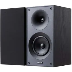 VEVOR Passive Regallautsprecher Paar 300W Stereo-Audio-Lautsprecher 65Hz–20kHz 180 x 229 x 338 mm