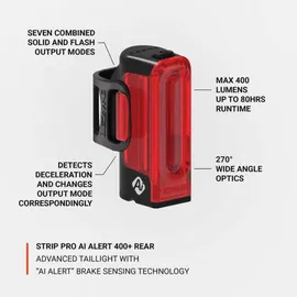 Lezyne Strip Drive Pro Ai Alert 400+ Rücklicht