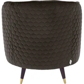 Home Affaire Sessel HOME AFFAIRE "Oradea Cocktailsessel", braun, B:85cm H:78cm T:87cm, Samtoptik (100% Polyester), Sessel, Sessel, mit eleganter Steppung auf Rückseite der Rückenlehne