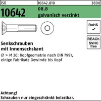 Industrial Quality Supplies DIN 7991/ISO 10642 Senkschraube 8.8 Stahl