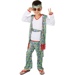 dressforfun Hippie-Kostüm Jungenkostüm Hippieboy bunt 128 (7-8 Jahre) – 128 (7-8 Jahre)