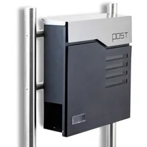 BITUXX Design Standbriefkasten 16772 Graphit inkl. Zeitungsfach