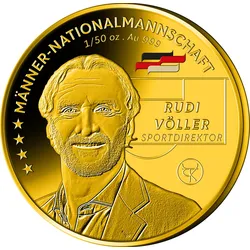 Goldprägung "Sportdirektor Rudi Völler"