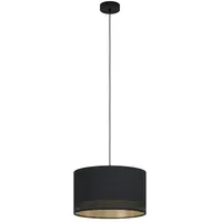 EGLO Pendelleuchte 1-flammig Esteperra Schwarz-Gold