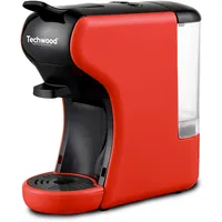 Techwood TCA-195N Espressokocher für Espresso, Rot