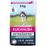 Eukanuba Hundefutter getreidefrei mit Lamm für große Rassen - Trockenfutter für ausgewachsene Hunde, 3 kg