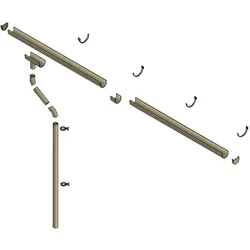 Regenrinne SKANHOLZ, braun, B:10cm L:400cm, Kunststoff, Rinnen, 400 cm, PVC