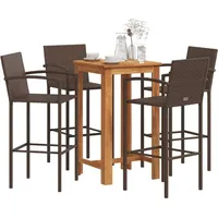 vidaXL Gartenbar Set 5-tlg. Braun