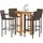 vidaXL Gartenbar Set 5-tlg. Braun