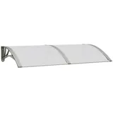 vidaXL Türvordach Grau 150x80 cm Polycarbonat