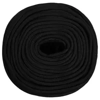 VidaXL Arbeitsseil Schwarz 8 mm 50 m Polyester