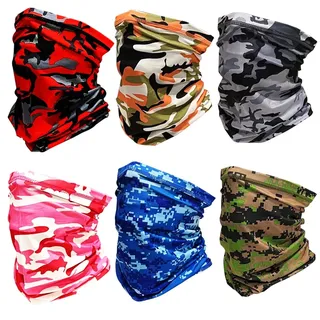 Golopatop Multifunktionstuch Schlauchschal Halsgamasche Eisseide Multifunktionale Schlauchtuch Tube Schal Elastische Halswärmer Atmungsaktive UV-Beständigkeit Bandana für Herren Damen - Einheitsgröße