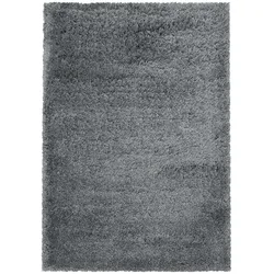 Hochflorteppich Shaggy Einfarbig Weich Flauschig Waschbar Strapazierfähig Schlafzimmer Hellgrau 280x370 cm – SALZACH von Kadima Design