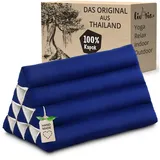 livasia Keilkissen Dreieckskissen (Basic) vegan und handgefertigt, 30x50x29cm, Kapok blau