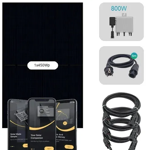DRBO Greenenergy 450 Wp Balkonkraftwerk Plug & Play – Komplettset inkl. Zubehör