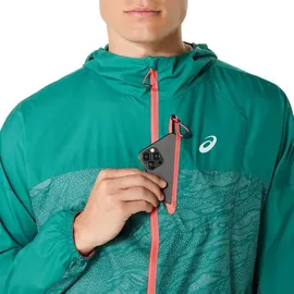 Asics Fujitrail Packable Jacke Herren Rainy Lake/Birch XL