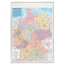 Franken Postleitzahlenkarte Holz