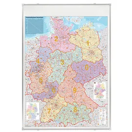 Franken Postleitzahlenkarte Holz