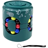 Ghazpmuk Magic Bean Rotating Cube, Rotierender Fingerwürfel, Magic Beans Spielzeug, Magic Bean Cube Rotierendes Spielzeug, Dekompression Bean Zauberwürfel Spielzeuge für Kinder Erwachsen (DUNKELGRÜN)