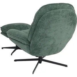 Mendler Relaxsessel HWC-P32 Chenille 80 x 96 x 80 cm Grün mit Hocker