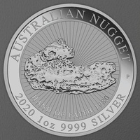 Perth Mint 1 Unze Silbermünze 1oz Nugget-Hand of Faith