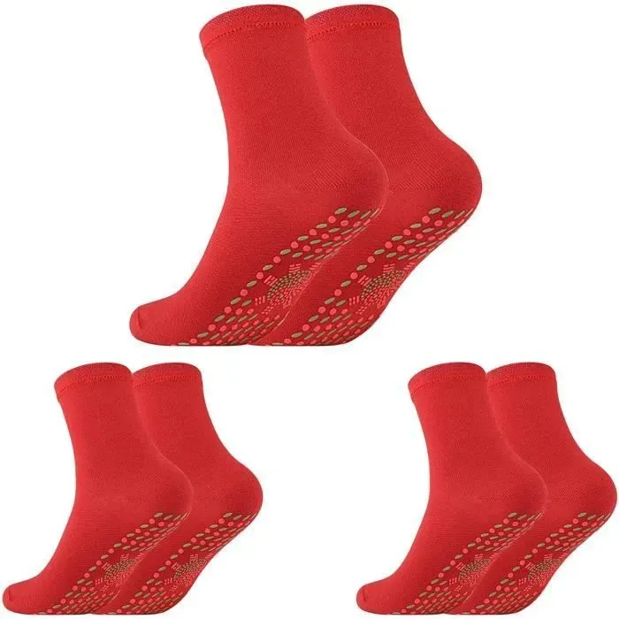 Chaussettes chaudes d'hiver – Für Paare – Chauffanten – Komfortabel – Auto-Chauffanten – 3 Chaussettes magnétiques en turmalin