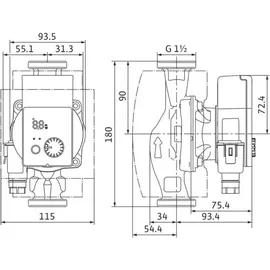 WILO Yonos PICO plus 25/1-6, 180mm Heizungspumpe (4215504)