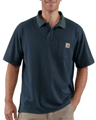 Herren Poloshirt WORK POCKET POLO S/S, navy, Größe XS - blau - XS