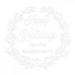 Monogramm-Prägezange 51 mm rund - Frohe Feiertage!