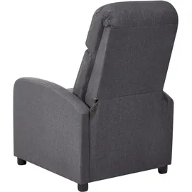 Beliani Fernsehsessel EMINENCE Kunstleinen 66 x 103 x 74 cm Dunkelgrau mit Relax-Funktion
