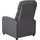 Beliani Fernsehsessel EMINENCE Kunstleinen 66 x 103 x 74 cm Dunkelgrau mit Relax-Funktion