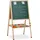 Relaxdays Standtafel Kinder, mit Whiteboard Weiß,Dunkelgrün,Hellbraun