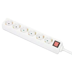 Manhattan Power Distribution Unit EU (2-pin), x6 gang/output with on/off switch,