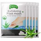 ALIVER Fußmaske Fußpflege Anti Hornhaut Socken mit Aloe Aliver, 5-tlg., Aloe vera