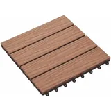 vidaXL Terrassenfliese 3D-Design Hellbraun 30 x 30 cm 11 St.