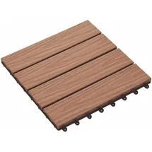 vidaXL Terrassenfliese 3D-Design Hellbraun 30 x 30 cm 11 St.