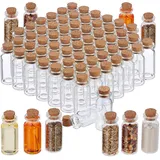 Relaxdays Mini Glasflaschen 10 ml 72 St.