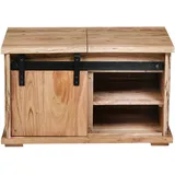 SAM - Truhen-Couchtisch Baumkante 76 x 51 x 45 cm Akazienholz massiv naturfarben lian i