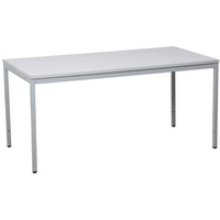 Gürkan Schreibtisch lichtgrau rechteckig, 4-Fuß-Gestell grau 160,0 x 80,0