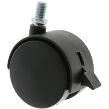 MS Beschläge Kunststoffrolle Schwarz Lenkrolle Möbelrolle Möbeltransportrolle Ø50mm einzeln