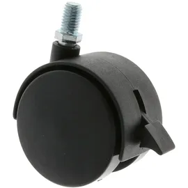 MS Beschläge Kunststoffrolle Schwarz Lenkrolle Möbelrolle Möbeltransportrolle Ø50mm einzeln