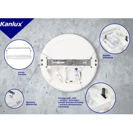 KANLUX BENO ECO 1 rund 20 cm Kunststoff