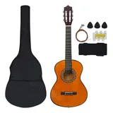 vidaXL 8-tlg. Klassische Gitarre Set für Anfänger 1/2 34"