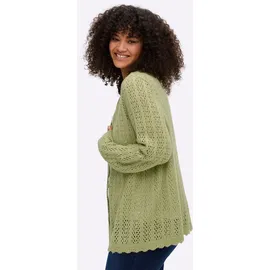 sheego Strickjacke in Grün 52/54