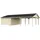 Palmako Garage Roger 19,0 + 33,2 m2 - 44 mm - mit Holztor naturbelassen
