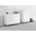 OTTO home Highboard 80 x 121 x 41 cm Weiß / Wotan Eiche