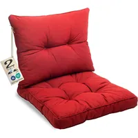 sunnypillow Rückenkissen 60 x 40 cm rot 2-tlg.